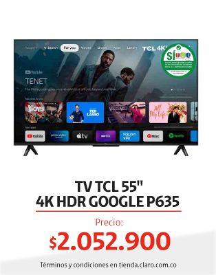 Tv TLC 55 4K HDR GOOGLE P635
